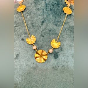 Genuine Pearl Necklace- 18K Gold over Sterling Silver